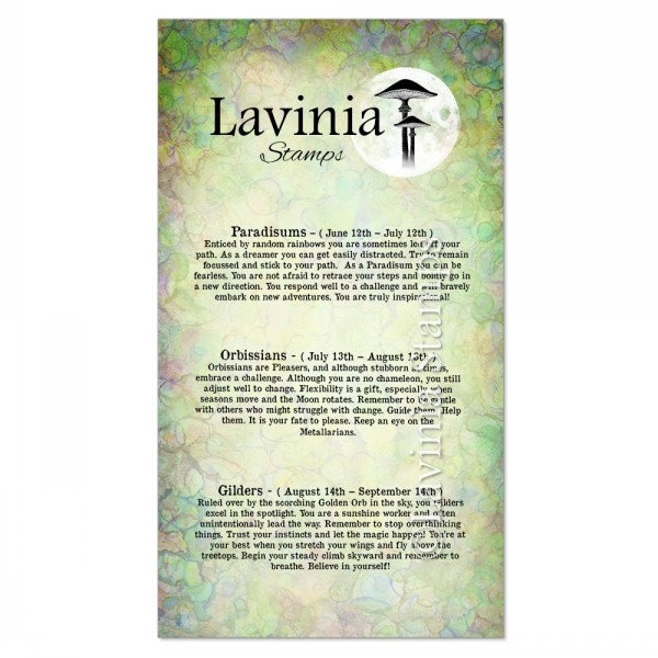 Lavinia Stamps Spirit Signs - Sentiment Stamp - Clear Cling Stamp - Fairy Zodiac Word Stamp - Lavinia Spirit Signs Stamp - 12-737