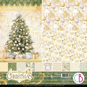 Ciao Bella 12x12 Patterns Sparkling Christmas - 12x12 Cardstock - Double-Sided Cardstock - Sparkling Christmas Collection - 28-531
