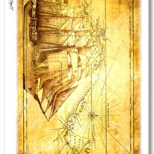 Paper Designs Rice Paper - Old Maps - Old Map Rice Paper - Decoupage ...