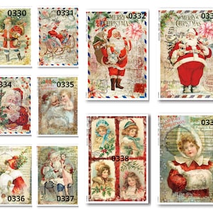 Paper Designs A4 Victorian Christmas Rice Paper - Christmas Rice Paper - Santa Rice Paper - Santa Clause Rice Paper - Old St Nick