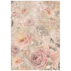 Stamperia A4 Shabby Rose Rice Paper - Decoupage Rice Paper - Vintage ...