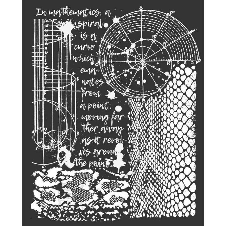 Stencil Cosmos Stencil Python Effect Stencil Stamperia | Etsy