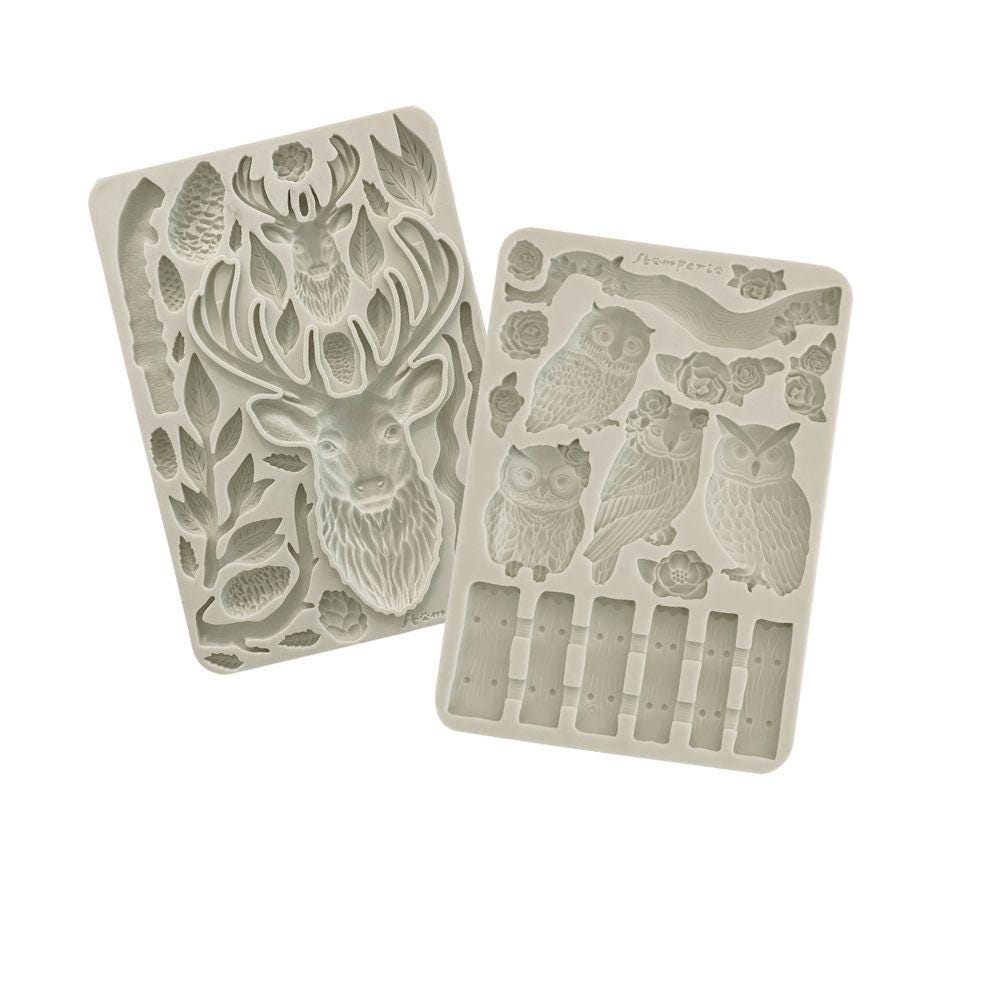 新品。限定品。asiパレ A3825 molds限定　パレットテーブル　その他 Stamperia A5 the Owl's House Silicone Mould - Owls House