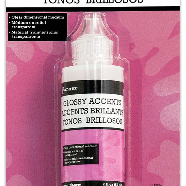 Glossy Accents 2oz - Ranger Glossy Accents - Dimensional Adhesive - Glossy Adhesive - Dimensional Medium - Glossy Accents Glue - 17-192