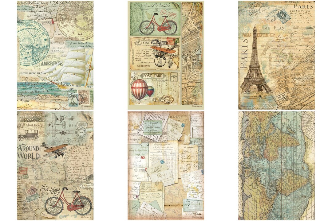 Stamperia A4 Around the World Rice Paper - Decoupage Rice Paper ...