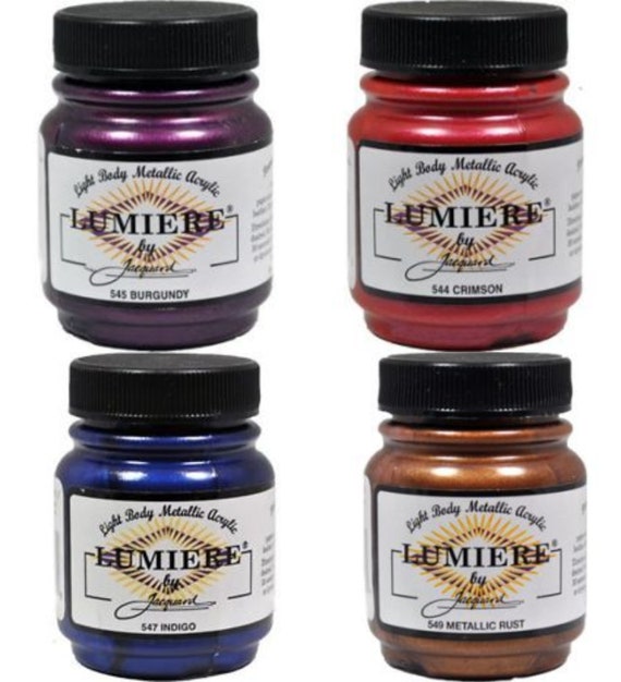 Jacquard Lumiere Metallic Acrylic Paint 2.25oz Jacquard Lumiere Paint  Lumiere Paint Lumiere Acrylic Paint Metallic Acrylic Paint 