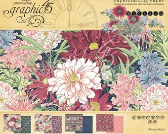 Stamperia 12x12 Garden Cardstock Double Sided Cardstock 12x12 Paper 12x12  Garden Cardstock Cardstock for Scrapbooking 23-096 