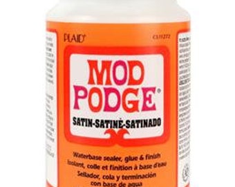 Mod Podge - 8oz Satin Mod Podge - Clear Mod Podge - Satin Mod Podge - Waterbase Sealer - Waterbase Glue - Satin Glue - 26-038