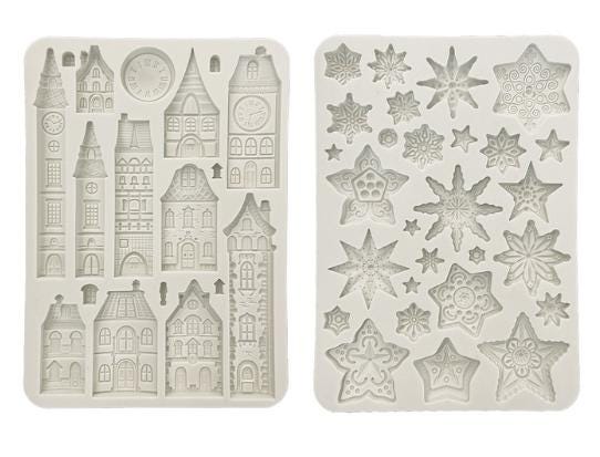 Stamperia A5 Gear up for Christmas Silicone Mold - Gear up for