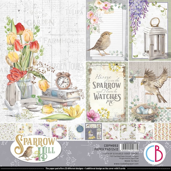 Ciao Bella 12x12 Sparrow Hill 12 X 12 Cardstock Double-sided