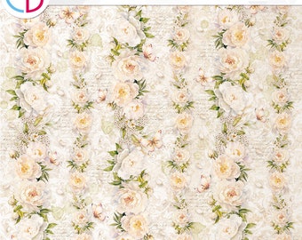 Ciao Bella 12x12 Always & Forever Deluxe Paper - Ciao Bella Paper - 12x12 Pearl Paper - Deluxe Paper - Always and Forever Collection -28-613