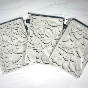 Stamperia A5 Forest Silicone Mold - Forest Collection Molds - Birds Mold - Leaves and Acorns Mold - Fish and Dragonfly Mold