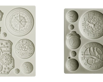 Stamperia A6 Around the World Silicone Mold - Stamperia Molds - Shaping Mold - Clocks Mold - Around the World Collection