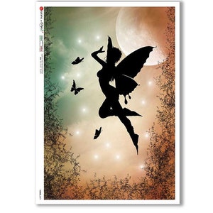 Paper Designs Rice Paper - Fairy Paper - Fairy Rice Paper - Decoupage Rice Paper - A4 Rice Paper - Fairies Rice Paper - 34-089