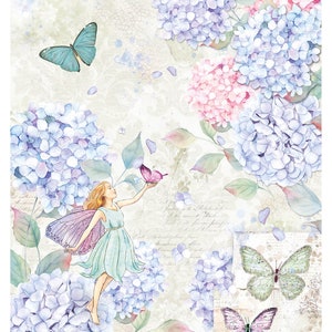 Ciao Bella Enchanted Land A4 Rice Paper Decoupage Rice Paper Fairy Rice Paper Rice Paper A4 Rice Paper Enchanted Land Collection Spread the Wings