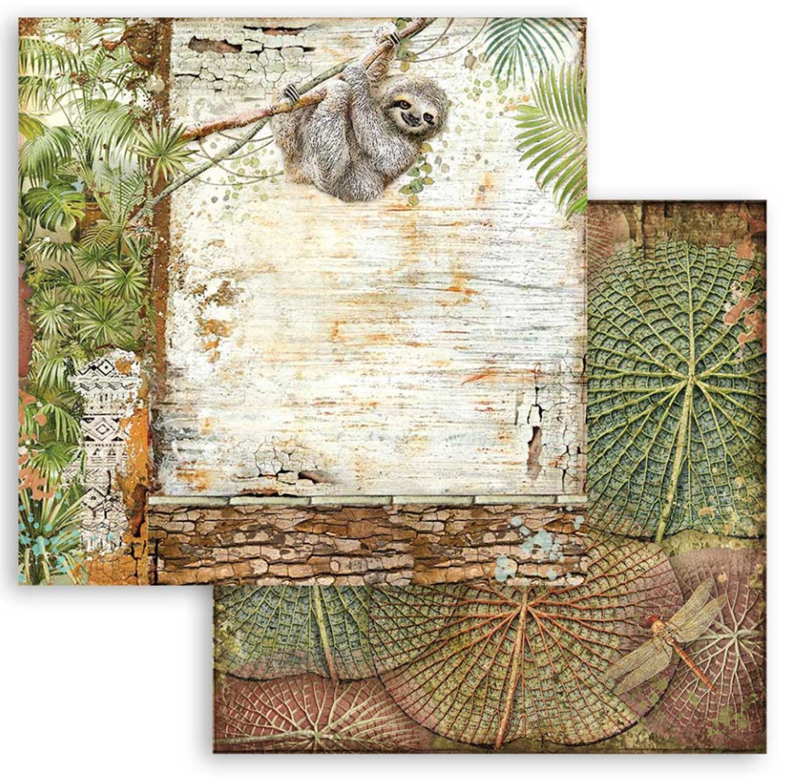 NEW 8x8 Amazonia Paper Stamperia Double Sided Paper 8x8 Etsy