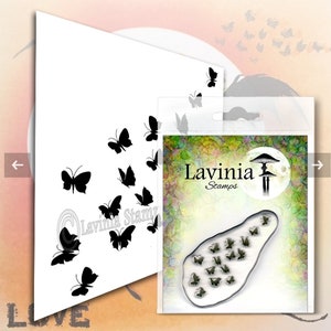 Lavinia Stamps Flutterbies - Butterfly Stamp - Clear Stamp - Fairy Cling Stamp - Flutterbies Stamp - Butterflies Stamp - 12-391