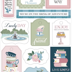 Carta Bella My Favorite Things Chipboard Phrases - Carta Bella - Vintage Chipboard - Spring Cut Out - My Favorite Things Collection - 36-195