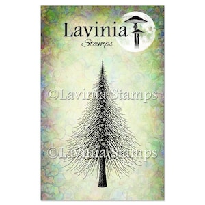 Lavinia Stamps Wild Pine - Lavinia Stamp - Clear Cling Stamp - Christmas Tree Cling Stamp - Holiday Fairy Scene - 12-758