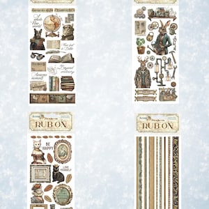 Stamperia Alterego Rub Ons - Animal Decor Transfers - Transfer Film - Small Transfer - Alterego Collection