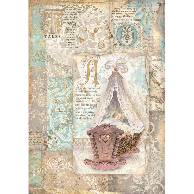 Princess Rice Paper Stamperia Sleeping Beauty A4 Rice Paper - Decoupage Rice Paper ...