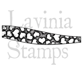 Lavinia Stamps Hill Border Hearts Cling Stamp - Hearts Hill Border Stamp - Fairy Hill Border Stamp Set - Hearts Border LAST CHANCE - 12-088