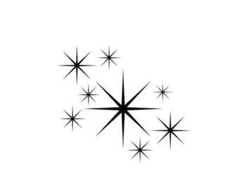 Lavinia Stamps Stars 1 Mini Stamp - Stars 1 Miniature Stamp - Clear Cling Stamp - Cling Stamp - Stars Stamp Set - Fairy Background - 12-153*