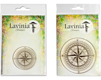 Lavinia Stamps Compass Set - Large Compass Stamp - Clear Cling Stamp - Lavinia Compass Stamp - Lavinia Small Compass Stamp
