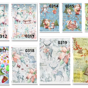 Paper Designs A4 Christmas Rice Paper - Christmas Rice Paper - Snowman Rice Paper - Snowy Rice Paper - Christmas Gnome Rice Paper