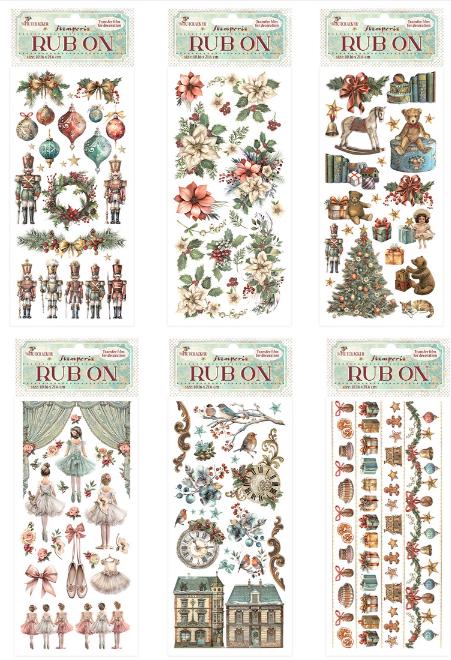 Stamperia The Nutcracker Rub Ons - Christmas Decor Transfer - Transfer Film - Small Transfer - The Nutcracker Collection