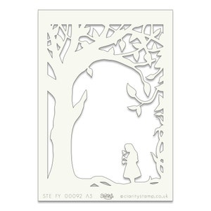 Clarity Fairytale Stencil - Clarity Stencil - Stencil - Fairytale Background Stencil - Mixed Media Stencil - Woods Background - 5-023