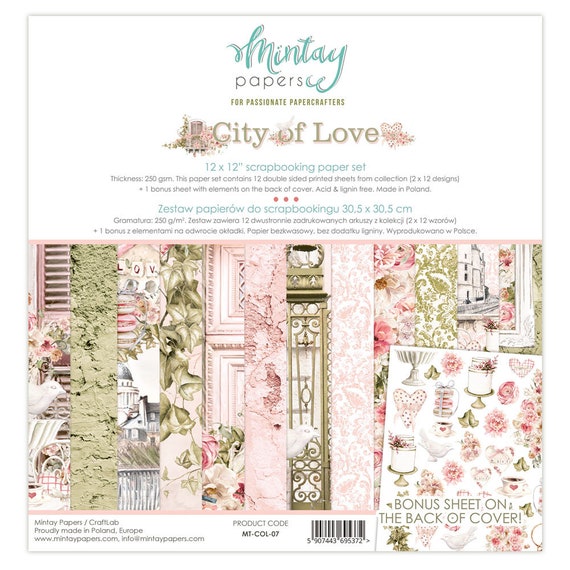 Mintay The Sweetest Christmas 12x12 Inch Scrapbooking Paper Set