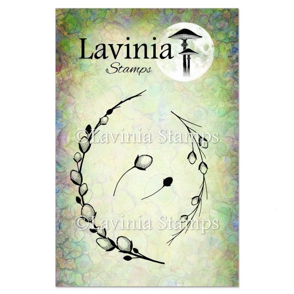 Lavinia Stamps Fairy Catkins - Lavinia Stamp - Clear Cling Stamp - Fairy Christmas Cling Stamp - Holiday Fairy Scene - 12-753