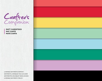 Crafter's Companion 12x12 Everyday Brights Cardstock - Double Sided Cardstock - 12x12 Cardstock - Matte Cardstock - 42-128