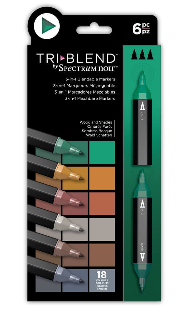 Spectrum Noir Sparkle Pens 3pc Set - Earthy Natural