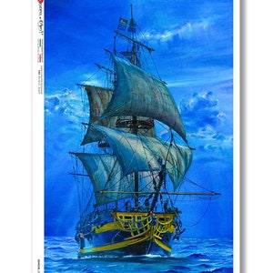 Paper Designs Rice Paper - Vehicles Rice Paper - Ship Rice Paper - Decoupage Rice Paper - A4 Rice Paper - Voyage Rice Paper - 34-118