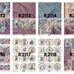 ITD Collection Velvet Series Wallpaper Decoupage Rice Paper - Rice Paper - Vintage Rice Paper - Mixed Media Rice Paper - A Soft Warm Touch