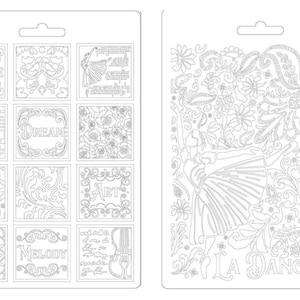 Stamperia A5 Passion Soft Texture Mold - A5 Texture Mold - Stamperia Mold - Passion Collection - Dancer Mold - Patchwork Music Mold