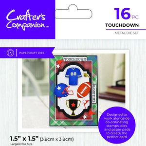 Crafter's Companion Touchdown Die Set - Crafter's Companion Die Set - Modern Man Collection - LAST CHANCE - 42-152