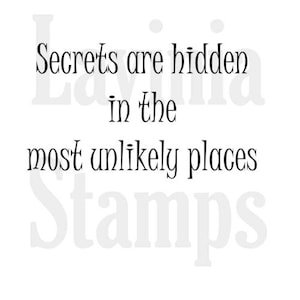 Lavinia Stamps Secrets are Hidden - Sentiment Stamp - Clear Cling Stamp - Secrets are Hidden Stamp - Word Stamp - Fairy Words Stamp - 12-320