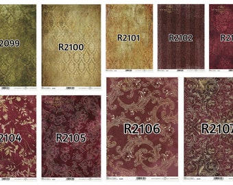 ITD Collection Vintage Tapestry Series Decoupage Rice Paper - Background Paper - Wallpaper Rice Paper - Mixed Media Rice Paper - Vintage