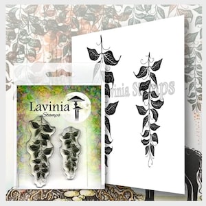 Lavinia Stamps Berry Leaves - Berry Leaves Stamp - Clear Cling Stamp - Fairy Cling Stamp - Fairy Silhouette Stamp - LAST CHANCE - 12-403