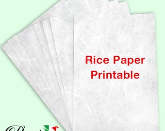 Paper Designs A4 Printable Rice Paper - White Rice Paper - Plain Rice Paper - Printable White Paper - Printable Rice Paper - 34-005