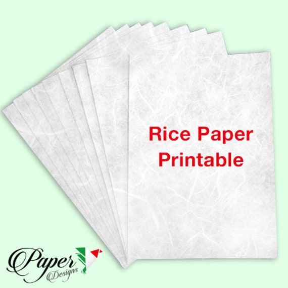 Paper Designs A4 Printable Rice Paper White Rice Paper | Etsy UK