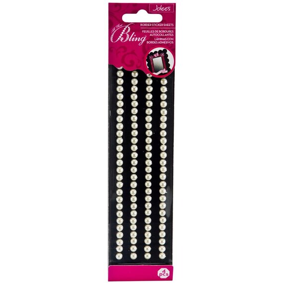 Jolee's Bling Border Stickers: 4 Pcs Jolee's All That Bling Border Sticker  Sheets Bling Stickers Pearl Border Stickers 13-217 