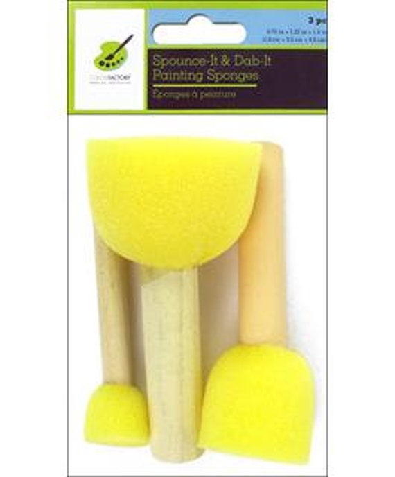 Spounce It & Dab It Painting Sponges 3/Pkg-3.75 inch , 1.5 inch & 1.25 inch