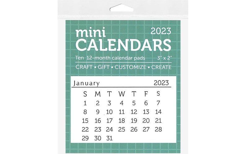 NEW 2023 Mini Calendars 10ct Tear off Calendar 12-month - Etsy Canada