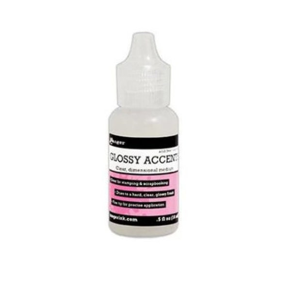 0.5oz Glossy Accents - Ranger Glossy Accents - Dimensional Adhesive - Glossy Adhesive - Dimensional Medium - Glossy Accents - 17-434