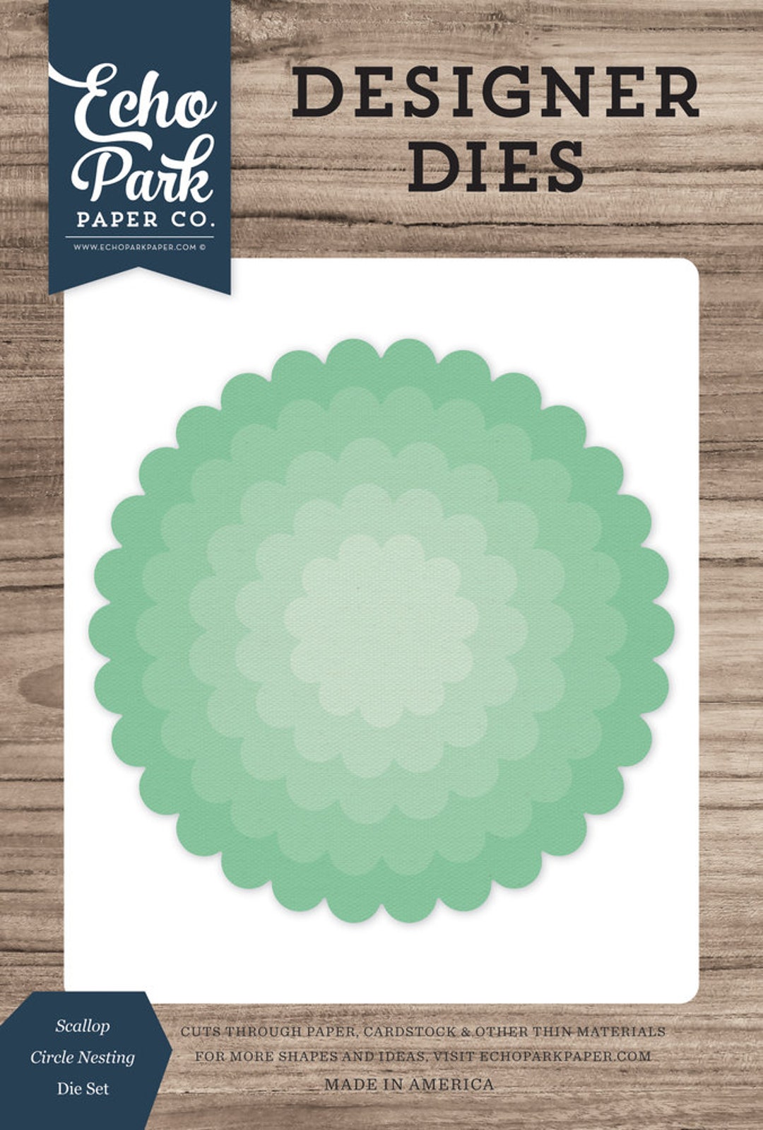 Scallop Circle Nesting Die Set Echo Park Designer Dies Etsy