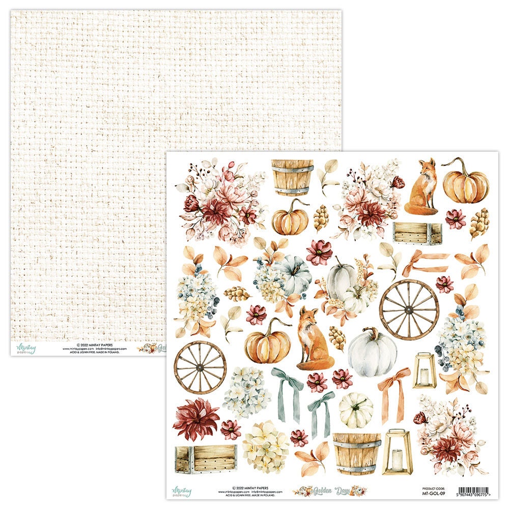 Golden Days 12x12 Paper Pack - Mintay Papers